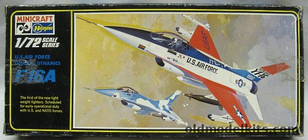 Hasegawa 1/72 General Dynamics F-16A Fighting Falcon - YF-16 or USAF markings, 110 plastic model kit